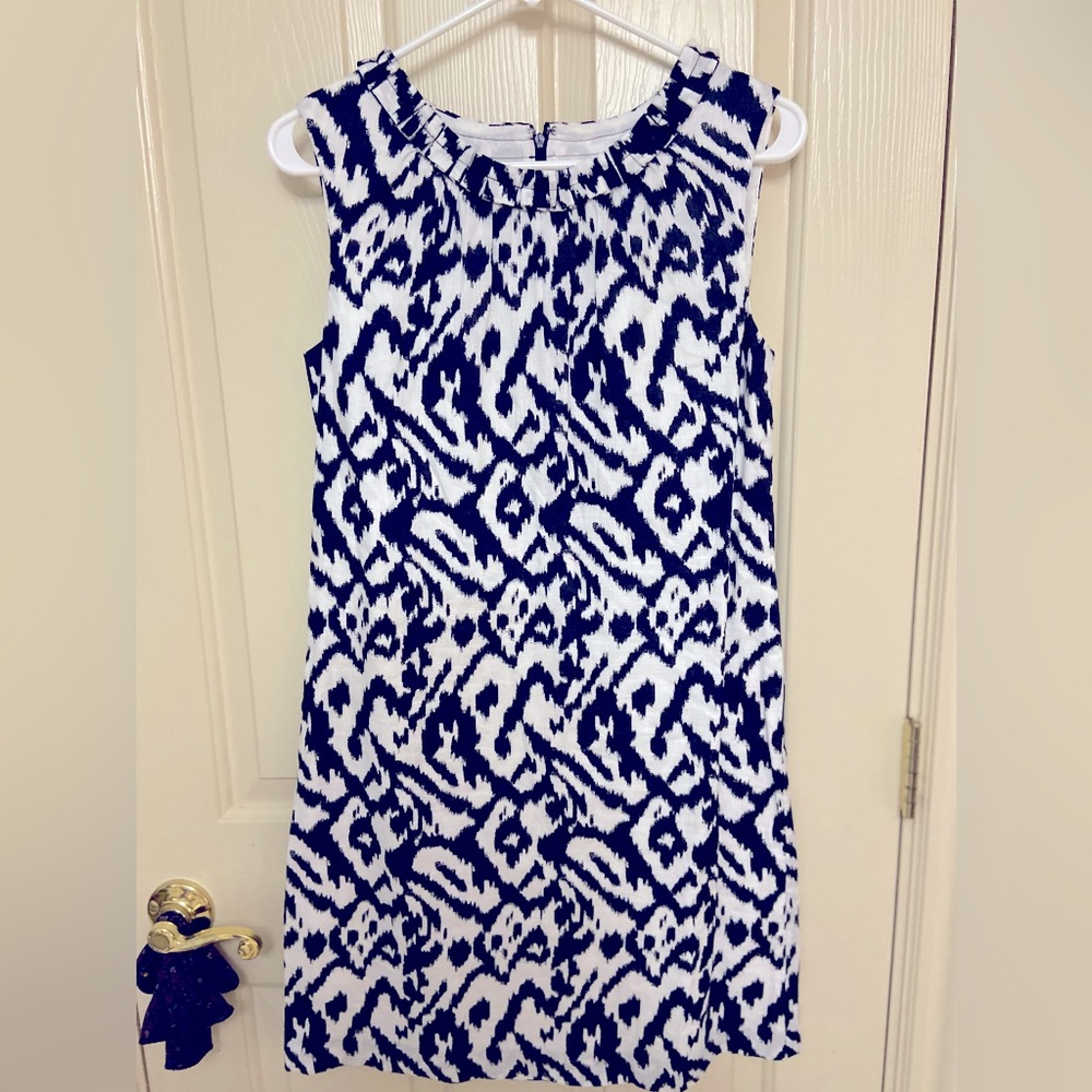 NWT Loft Women’s Black and White Abstract Linen Dress